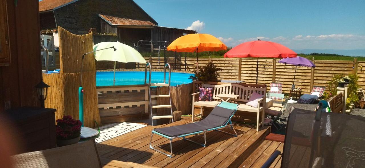 Petite Maison Sur La Colline Du Gibloux: 1Chambre,1 Salon Et Salle De Bain Prives Au Rez De Chausse, Piscine Exterieur Et Bbq , Le Chatelard  Экстерьер фото